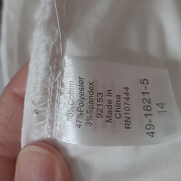 Jessica London White Textured Pants size 14 - Picture 5 of 9